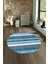 Dijital Kaymaz Taban Yıkanabilir Modern Desen Yuvarlak Mutfak Salon Halısı, N-Y-Modern-25-Mavi, 4
