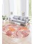 Dijital Kaymaz Yıkanabilir Modern Desen Oval Yolluk Mutfak Salon Halısı, N-O-Modern-98-Kırmızı, 1