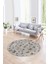 Dijital Kaymaz Taban Yıkanabilir Modern Desen Yuvarlak Mutfak Salon Halısı, N-Y-Modern-51-Kahve, 1
