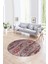 Dijital Kaymaz Taban Yıkanabilir Modern Desen Yuvarlak Mutfak Salon Halısı, N-Y-Modern-30-Bordo, 1