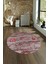 Dijital Kaymaz Taban Yıkanabilir Modern Desen Yuvarlak Mutfak Salon Halısı, N-Y-Modern-30-Bordo, 4