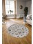 Dijital Kaymaz Taban Yıkanabilir Modern Desen Yuvarlak Mutfak Salon Halısı, N-Y-Modern-51-Kahve, 3