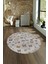 Dijital Kaymaz Taban Yıkanabilir Modern Desen Yuvarlak Mutfak Salon Halısı, N-Y-Modern-51-Kahve, 4