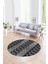 Dijital Kaymaz Taban Yıkanabilir Modern Desen Yuvarlak Mutfak Salon Halısı, N-Y-Modern-56-Antrasit, 1