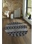 Dijital Kaymaz Taban Yıkanabilir Modern Desen Yuvarlak Mutfak Salon Halısı, N-Y-Modern-56-Antrasit, 4