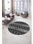 Dijital Kaymaz Taban Yıkanabilir Modern Desen Yuvarlak Mutfak Salon Halısı, N-Y-Modern-56-Antrasit, 5