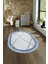 Dijital Kaymaz Yıkanabilir Modern Desen Oval Yolluk Mutfak Salon Halısı, N-O-Modern-76-Mavi, 4