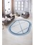 Dijital Kaymaz Yıkanabilir Modern Desen Oval Yolluk Mutfak Salon Halısı, N-O-Modern-76-Mavi, 5