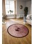 Dijital Kaymaz Taban Yıkanabilir Modern Desen Yuvarlak Mutfak Salon Halısı, N-Y-Modern-94-Bordo, 3