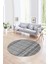 Dijital Kaymaz Taban Yıkanabilir Modern Desen Yuvarlak Mutfak Salon Halısı, N-Y-Modern-70-Gri, 1