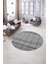 Dijital Kaymaz Taban Yıkanabilir Modern Desen Yuvarlak Mutfak Salon Halısı, N-Y-Modern-70-Gri, 5