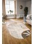 Dijital Kaymaz Yıkanabilir Modern Desen Oval Yolluk Mutfak Salon Halısı, N-O-Modern-79-Vizon, 3