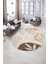 Dijital Kaymaz Yıkanabilir Modern Desen Oval Yolluk Mutfak Salon Halısı, N-O-Modern-79-Vizon, 5