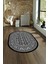 Dijital Kaymaz Yıkanabilir Modern Desen Oval Yolluk Mutfak Salon Halısı, N-O-MODERN-113-ANTRASİT, 4