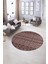 Dijital Kaymaz Taban Yıkanabilir Modern Desen Yuvarlak Mutfak Salon Halısı, N-Y-Modern-86-Bordo, 5