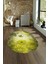 Dijital Kaymaz Yıkanabilir Modern Desen Oval Yolluk Mutfak Salon Halısı, N-O-MODERN-109-SARI, 4