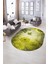 Dijital Kaymaz Yıkanabilir Modern Desen Oval Yolluk Mutfak Salon Halısı, N-O-MODERN-109-SARI, 5