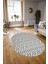 Dijital Kaymaz Yıkanabilir Modern Desen Oval Yolluk Mutfak Salon Halısı, N-O-Modern-84-Gri, 3
