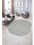 Dijital Kaymaz Yıkanabilir Modern Desen Oval Yolluk Mutfak Salon Halısı, N-O-Modern-84-Gri, 5