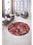 Dijital Kaymaz Taban Yıkanabilir Modern Desen Yuvarlak Mutfak Salon Halısı, N-Y-Modern-02-Pembe, 5