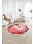 Dijital Kaymaz Taban Yıkanabilir Modern Desen Yuvarlak Mutfak Salon Halısı, N-Y-MODERN-109-KIRMIZI, 2