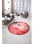 Dijital Kaymaz Taban Yıkanabilir Modern Desen Yuvarlak Mutfak Salon Halısı, N-Y-MODERN-109-KIRMIZI, 5