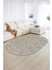 Dijital Kaymaz Yıkanabilir Modern Desen Oval Yolluk Mutfak Salon Halısı, N-O-MODERN-108-BEJ, 2