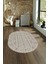 Dijital Kaymaz Yıkanabilir Modern Desen Oval Yolluk Mutfak Salon Halısı, N-O-MODERN-108-BEJ, 4