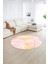 Dijital Kaymaz Taban Yıkanabilir Modern Desen Yuvarlak Mutfak Salon Halısı, N-Y-Modern-98-Pembe, 2