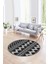 Dijital Kaymaz Taban Yıkanabilir Modern Desen Yuvarlak Mutfak Salon Halısı, N-Y-MODERN-105-ANTRASİT, 1