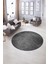 Dijital Kaymaz Taban Yıkanabilir Modern Desen Yuvarlak Mutfak Salon Halısı, N-Y-MODERN-111-ANTRASİT, 5