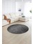 Dijital Kaymaz Taban Yıkanabilir Modern Desen Yuvarlak Mutfak Salon Halısı, N-Y-MODERN-111-ANTRASİT, 2