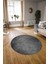 Dijital Kaymaz Taban Yıkanabilir Modern Desen Yuvarlak Mutfak Salon Halısı, N-Y-MODERN-111-ANTRASİT, 3