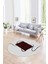 Dijital Kaymaz Taban Yıkanabilir Modern Desen Yuvarlak Mutfak Salon Halısı, N-Y-Modern-61-Bordo, 1