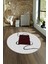 Dijital Kaymaz Taban Yıkanabilir Modern Desen Yuvarlak Mutfak Salon Halısı, N-Y-Modern-61-Bordo, 4