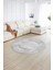 Dijital Kaymaz Taban Yıkanabilir Modern Desen Yuvarlak Mutfak Salon Halısı, N-Y-Modern-62-Gri, 2
