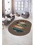 Dijital Kaymaz Yıkanabilir Modern Desen Oval Yolluk Mutfak Salon Halısı, N-O-MODERN-114-KAHVE, 5