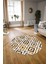 Dijital Kaymaz Taban Yıkanabilir Modern Desen Yuvarlak Mutfak Salon Halısı, N-Y-Modern-23-Kahve, 3