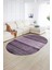 Dijital Kaymaz Yıkanabilir Modern Desen Oval Yolluk Mutfak Salon Halısı, N-O-Modern-83-Mor, 2