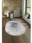 Dijital Kaymaz Yıkanabilir Modern Desen Oval Yolluk Mutfak Salon Halısı, N-O-MODERN-112-MAVİ, 4