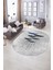 Dijital Kaymaz Yıkanabilir Modern Desen Oval Yolluk Mutfak Salon Halısı, N-O-MODERN-112-MAVİ, 5