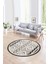 Dijital Kaymaz Taban Yıkanabilir Modern Desen Yuvarlak Mutfak Salon Halısı, N-Y-Modern-68-Krem, 1