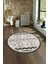 Dijital Kaymaz Taban Yıkanabilir Modern Desen Yuvarlak Mutfak Salon Halısı, N-Y-Modern-68-Krem, 4