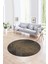 Dijital Kaymaz Taban Yıkanabilir Modern Desen Yuvarlak Mutfak Salon Halısı, N-Y-MODERN-111-KAHVE, 1