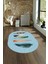 Dijital Kaymaz Yıkanabilir Modern Desen Oval Yolluk Mutfak Salon Halısı, N-O-MODERN-114-MAVİ, 4