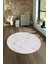 Dijital Kaymaz Taban Yıkanabilir Modern Desen Yuvarlak Mutfak Salon Halısı, N-Y-Modern-72-Pembe, 4