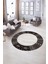 Dijital Kaymaz Taban Yıkanabilir Modern Desen Yuvarlak Mutfak Salon Halısı, N-Y-MODERN-119-VİZON, 5