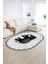 Dijital Kaymaz Yıkanabilir Modern Desen Oval Yolluk Mutfak Salon Halısı, N-O-MODERN-101-GRİ, 2