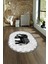 Dijital Kaymaz Yıkanabilir Modern Desen Oval Yolluk Mutfak Salon Halısı, N-O-MODERN-101-GRİ, 4