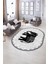 Dijital Kaymaz Yıkanabilir Modern Desen Oval Yolluk Mutfak Salon Halısı, N-O-MODERN-101-GRİ, 5